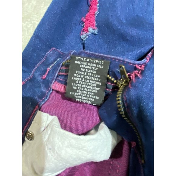 Wax Jean Blue Jeans women Size 9/31 distressed - Picture 12 of 12